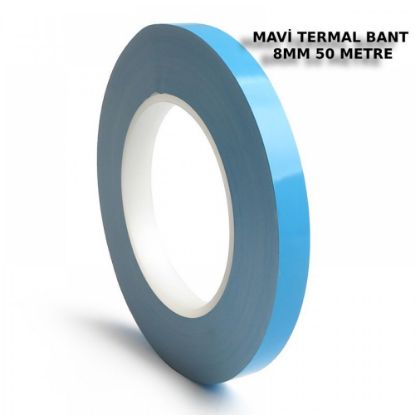MAVİ TERMAL BANT 8MM 50 METRE resmi