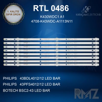 PHILIPS 43BDL4012, 43BDL4012N/12 , 43BDL4012/62, LED BAR , K430WDC1 A1 4708-K43WDC-A1113N11 resmi