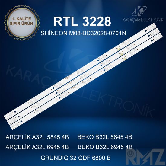 ARÇELİK A32L 5845 4B LED BAR , ARÇELİK A32L 6945 4B LED BAR , BEKO B32L 5845 4B LED BAR , BEKO B32L 6945 4B LED BAR , GRUNDİG 32 GDF 6800 B LED BAR resmi