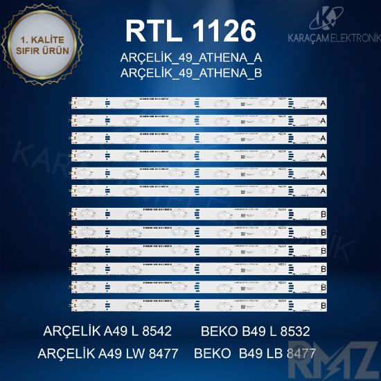 ARÇELİK A49L 8532 4B LED BAR ,A49L 8542 4B LED BAR , BEKO B49L 8542 4B LED BAR , GRUNDİG G49L 8543 4B  LED BAR , resmi