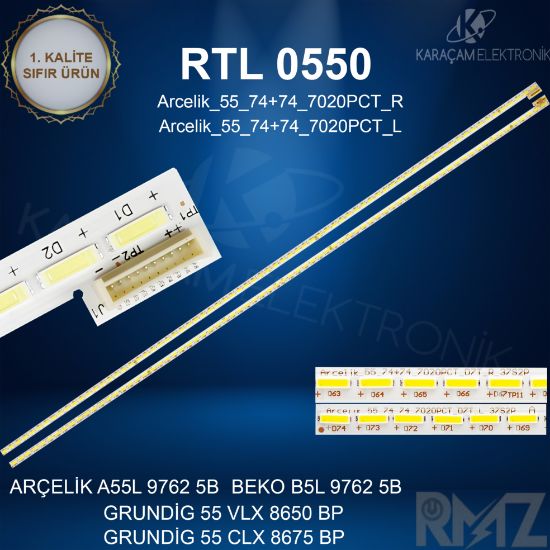 ARÇELİK A55L 9762 5B LED BAR, BEKO B55L 9762 5B LED BAR, GRUNDİG 55 VLX 8650 BP LED BAR ,GRUNDİG 55 CLX 8675 BP LED BAR resmi