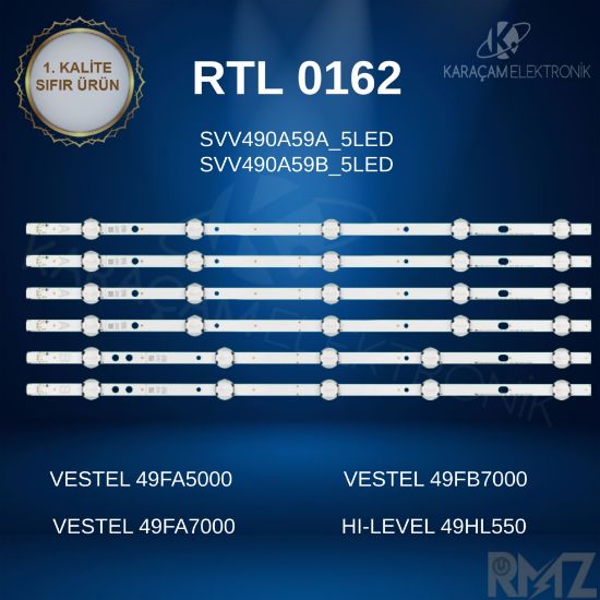 VESTEL 49FA5000 LED BAR, VESTEL 49FB7000 LED BAR, VESTEL 49FA7000 LED BAR, HI-LEVEL 49HL550 LED BAR, HI-LEVEL 49HL500 LED BAR, HI-LEVEL 49HL660 LED BAR,TOSHIBA 49L2863DAT LED BAR, Profilo 49PA305T LED BAR, resmi