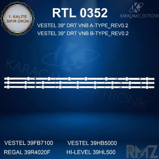 VESTEL 39FB7100 LED BAR,  VESTEL 39HB5000 LED BAR, REGAL 39R4020F LED BAR , HI-LEVEL 39HL500 LED BAR ,39FB500 LED BAR  resmi