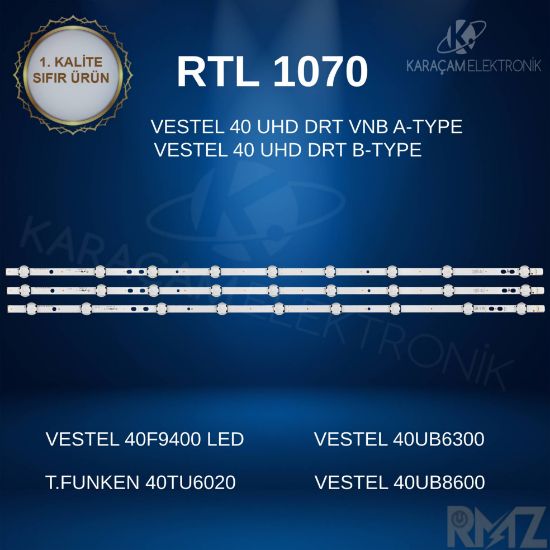 VESTEL 40F9400 LED BAR , VESTEL  40UB6300 LED BAR , T.FUNKEN 40TU6020 LED BAR ,VESTEL 40UB8600 LED BAR  resmi
