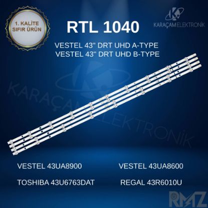 VESTEL 43U9401 LED BAR, VESTEL 43UD8400 LED BAR, VESTEL 43F8401 LED BAR, VESTEL 43UD8370 LED BAR, PANASONİC TX-43FX550 LED BAR, TOSHIBA 43V6863DAT LED BAR, REGAL 43R7540U LED BAR resmi