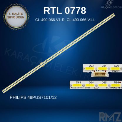 PHILIPS 49PUS7101/12 LED BAR PANEL LEDLER\u0130 , K 10024664-A0, CL-490-066-V1-R, CL-490-066-V1-L, 11800819-A0 resmi