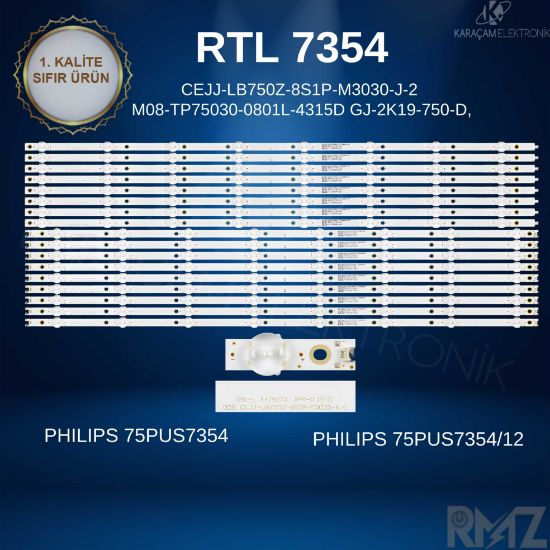 CEJJ-LB750Z-8S1P-M3030-J-2 M08-TP75030-0801L-4315D GJ-2K19-750-D, PHILIPS, 75PUS7354, 75PUS7354/12, LED BAR BACKLIGHT, PANEL LEDLER resmi