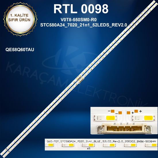 SAMSUNG QE58Q60TAU LED BAR , BN96-50384A  resmi