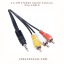 3.5 mm Stereo (Uzun Pasolu) RCA Kablo resmi