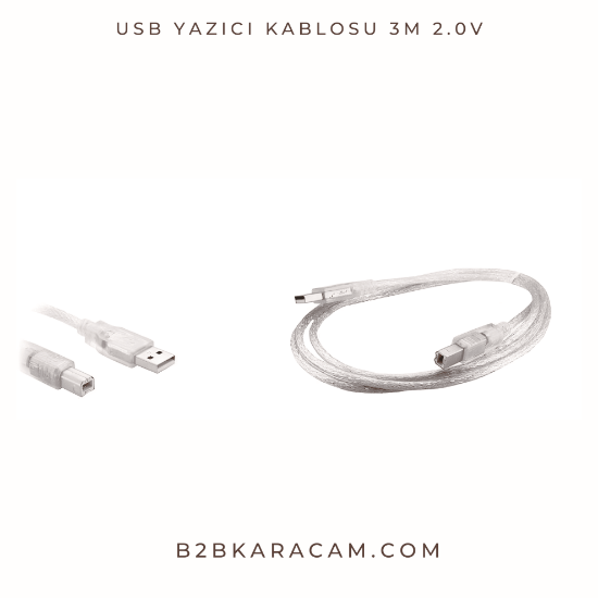 USB Yazıcı Kablosu 3m 2.0V  resmi