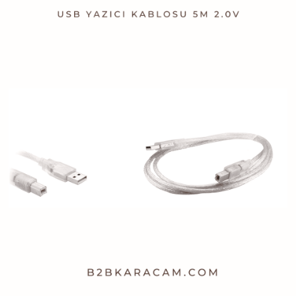 USB Yazıcı Kablosu 5m 2.0V  resmi