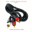  2RCA-3.5mm Stereo 3m Gold Jack resmi