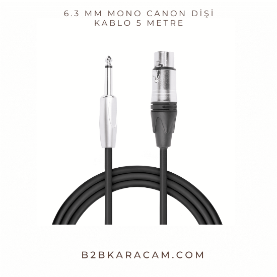 6.3 MM MONO CANON DİŞİ KABLO 5 METRE resmi