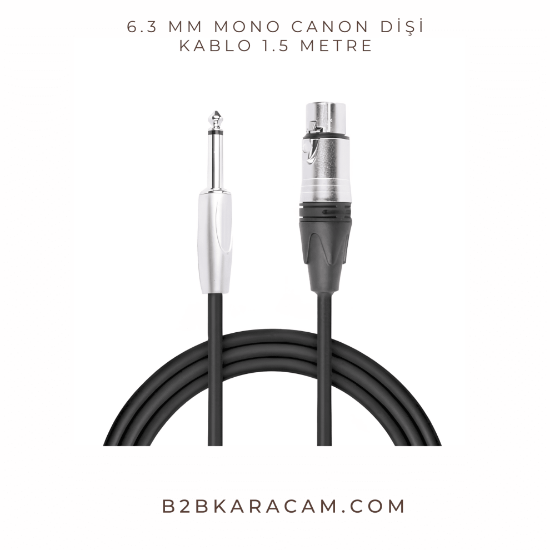 6.3 MM MONO CANON DİŞİ KABLO 1.5 METRE resmi