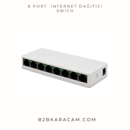 8 PORT İNTERNET DAĞITICI SWİCH resmi