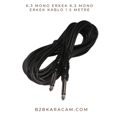 6,3 MONO ERKEK 6,3 MONO ERKEK KABLO 1.5 METRE  resmi