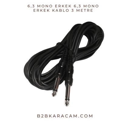 6,3 MONO ERKEK 6,3 MONO ERKEK KABLO 3 METRE resmi