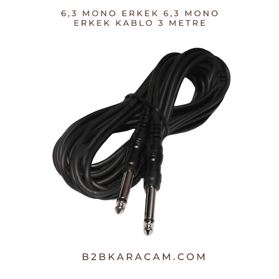 6,3 MONO ERKEK 6,3 MONO ERKEK KABLO 3 METRE resmi