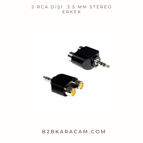 2 RCA Dişi  3.5 mm Stereo Erkek resmi