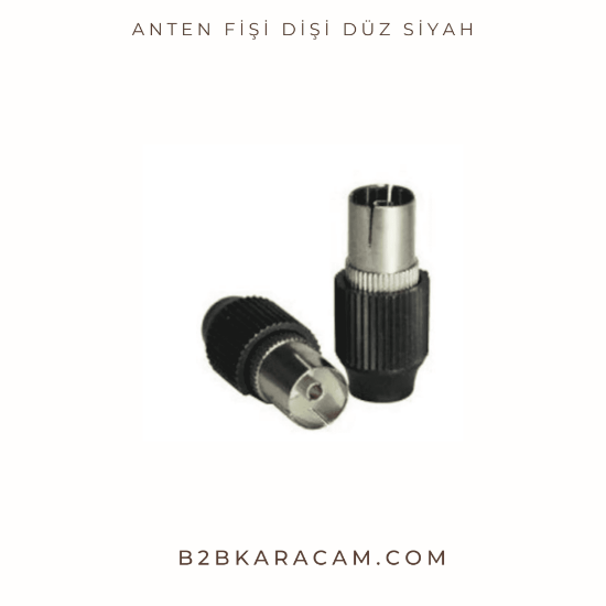 Anten Fişi Dişi düz siyah resmi