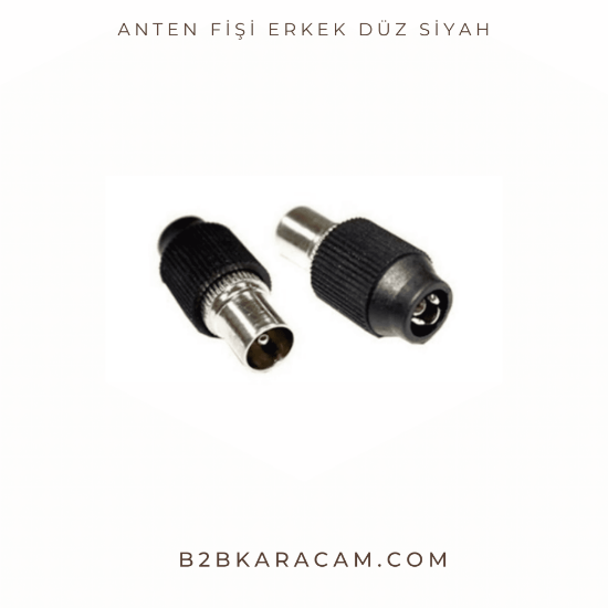Anten Fişi Erkek Düz Siyah resmi