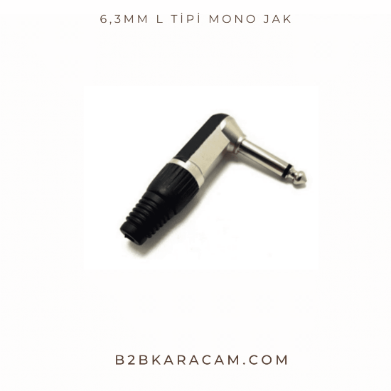 6,3mm L Tipi Mono Jak resmi