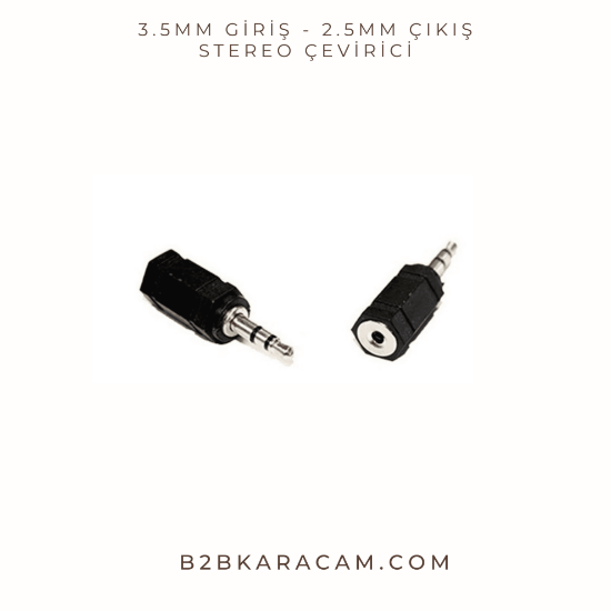 3.5mm Giriş - 2.5mm Çıkış Stereo Çevirici resmi
