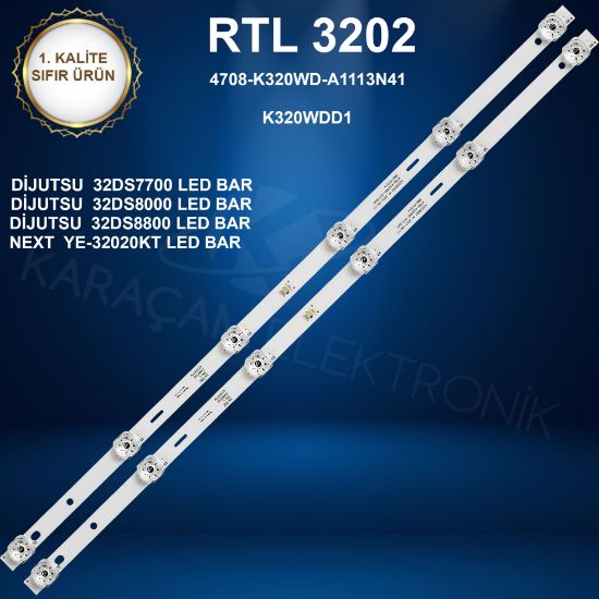 DİJUTSU 32DS8800 LED BAR, DİJUTSU 32DS8000 LED BAR, DİJUTSU 32DS7700 LED BAR, NEXT  YE-32020KT LED BAR  resmi