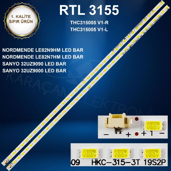 NORDMENDE LE82N9HM LED BAR, NORDMENDE LE82N7HM LED BAR,SANYO 32UZ9090 LED BAR, SANYO 32UZ9000 LED BAR resmi