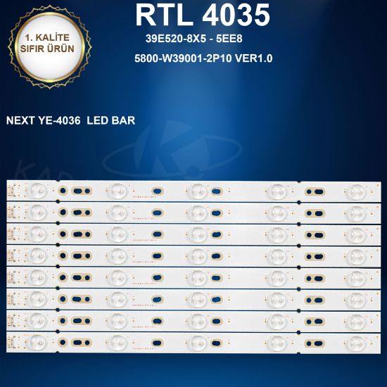 Next YE-4036, Led Bar, SKYWORTH 39E520-8X5 - 5EE8,5800-W39001-2P10 VER1.0 resmi
