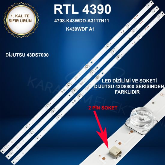 DIJITSU 43D7000 LED BAR, DIJITSU 43DS7700 LED BAR, K430WDF A1 4708-K43WDD-A3117N11  resmi
