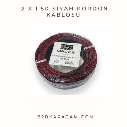 2 x 1,50 Siyah Kordon Kablosu  resmi