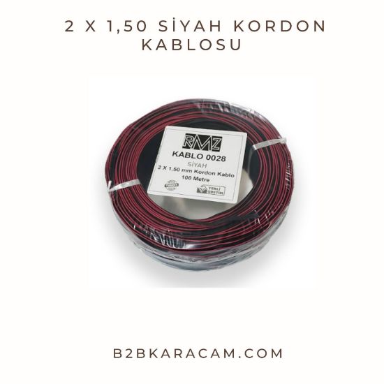 2 x 1,50 Siyah Kordon Kablosu  resmi