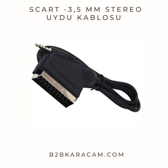 SCART -3,5 mm Stereo Uydu KAblosu  resmi