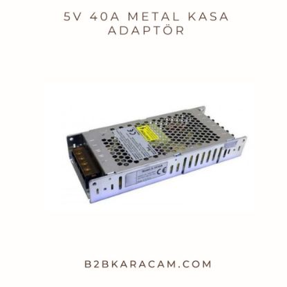 5V 40A Metal Kasa Adaptör resmi