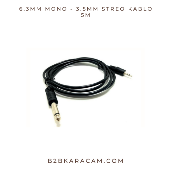 6.3MM MONO - 3.5MM STREO KABLO 5M resmi