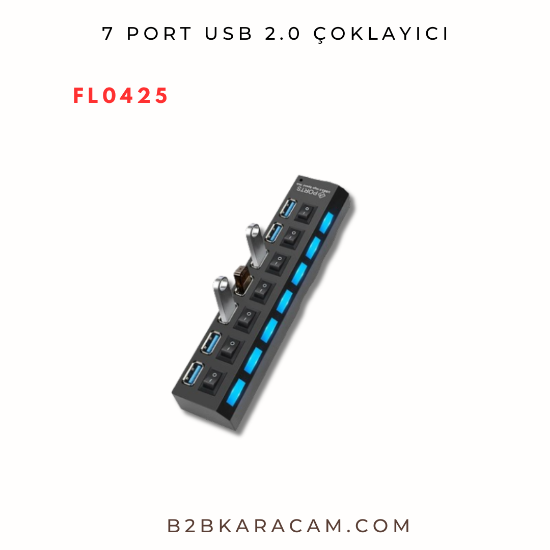 7 PORT USB 2.0 ÇOKLAYICI resmi