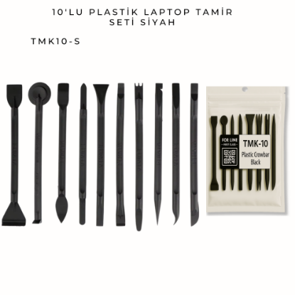 10'lu plastik laptop tamir seti SİYAH resmi